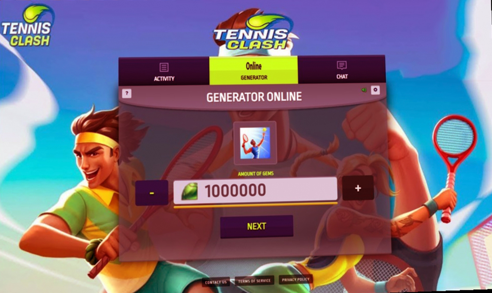 tennis clash android modified game